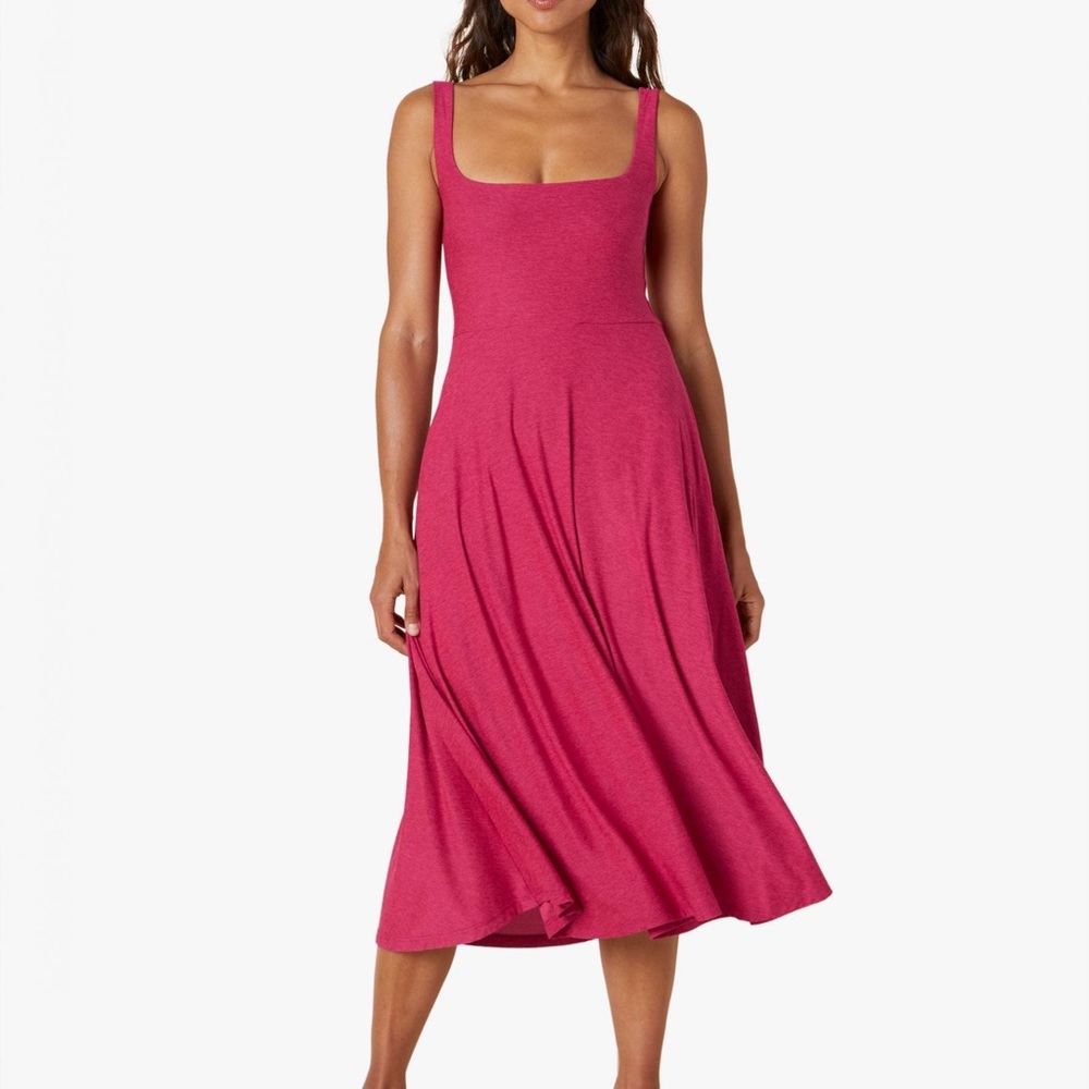 Beyond Yoga Magenta Midi Dress